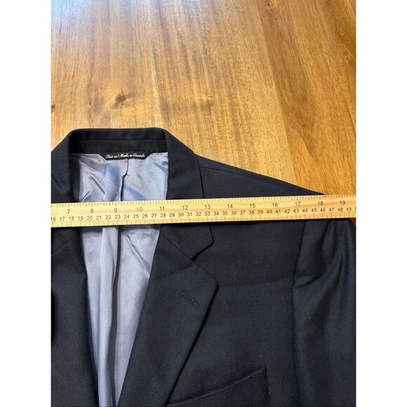 JACK VICTOR 100% CASHMERE Navy Blue BLAZER JACKET SPORT COAT 44R - Picture 5 of 8